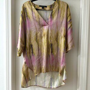Marc New York Oversized Short-sleeved Watercolor Top, Size Medium